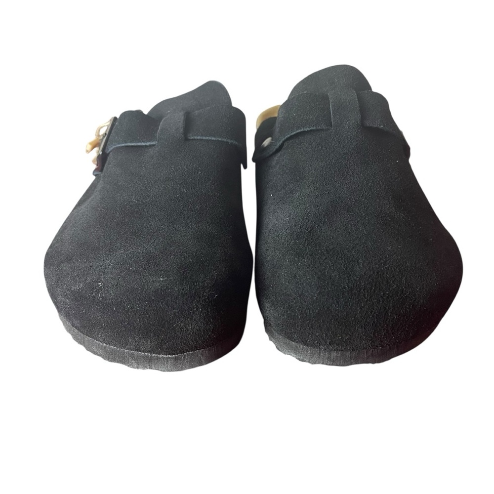 Project Cloud Black Suede Mules Clogs - image 4